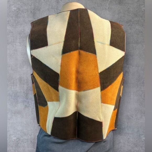 Handmade Vintage Geometric Vest With Toggles & Chain Closure - Picture 2 of 8